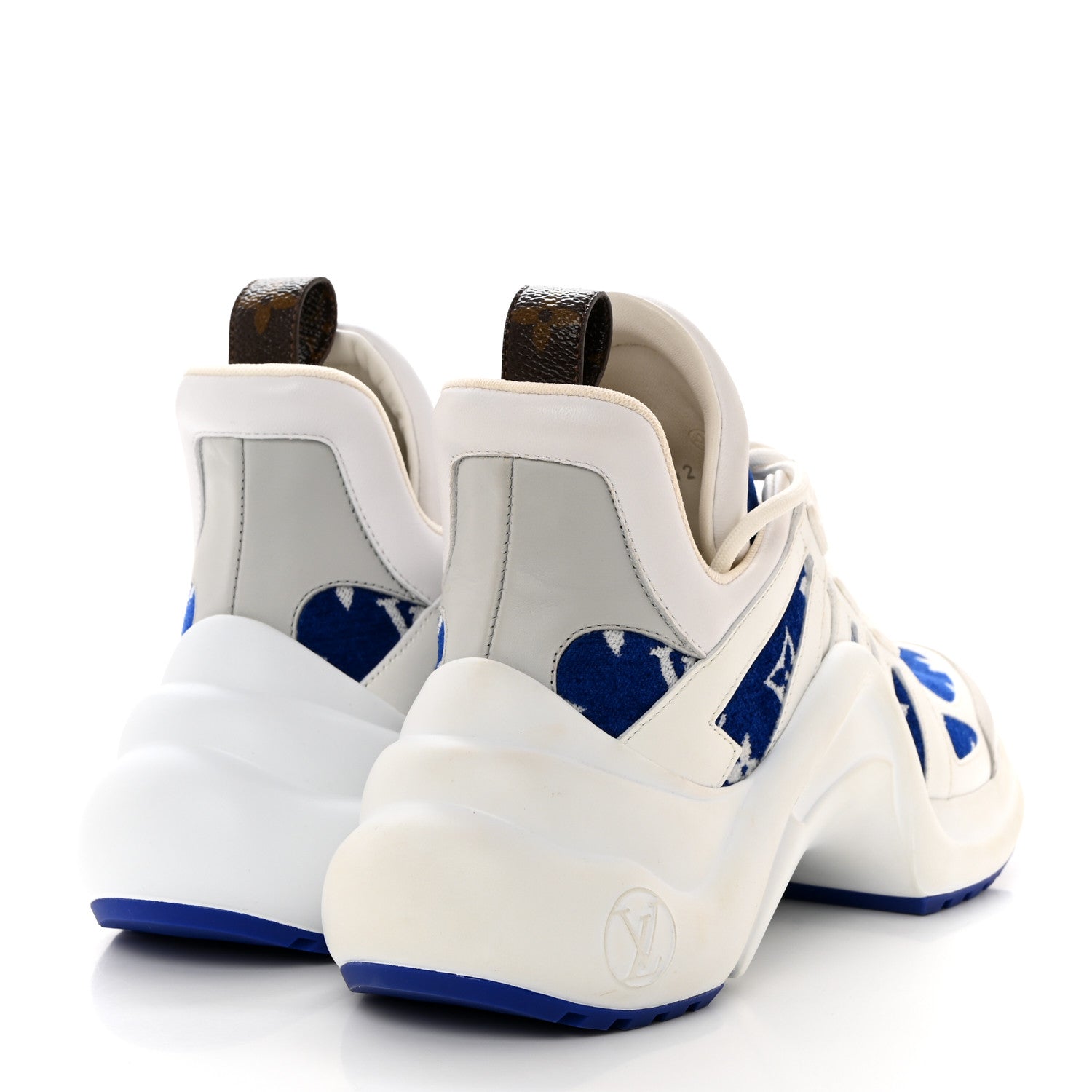 Louis Vuitton Jacquard Since 1854 Monogram LV Archlight Sneakers 37 White Grey 37 White Blue 4 of 10