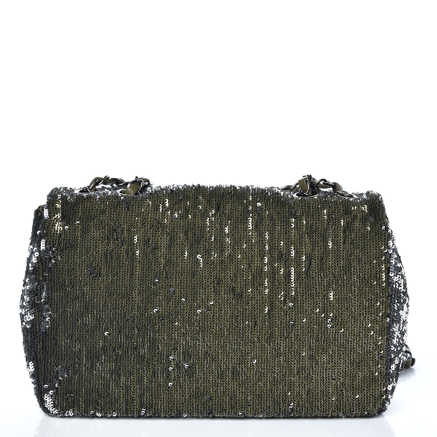 Sequin Coco Cuba Medium Single Flap Khaki