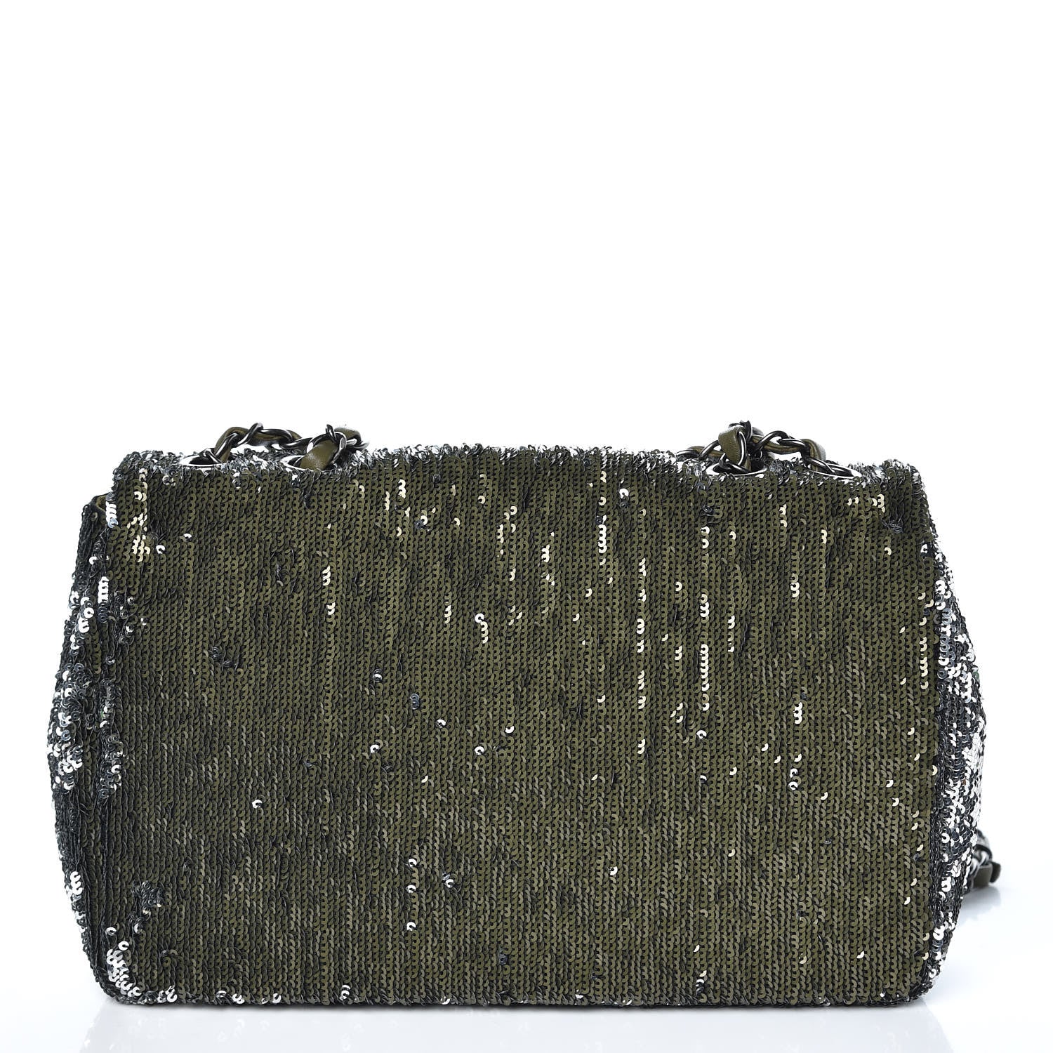 Chanel Sequin Coco Cuba Medium Single Flap Khaki 7 of 14