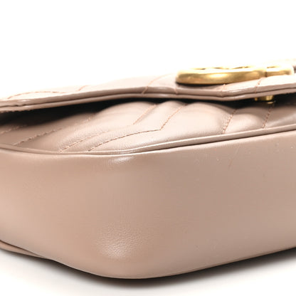 Gucci Calfskin Matelasse Super Mini GG Marmont Shoulder Bag Porcelain Rose 9 of 10