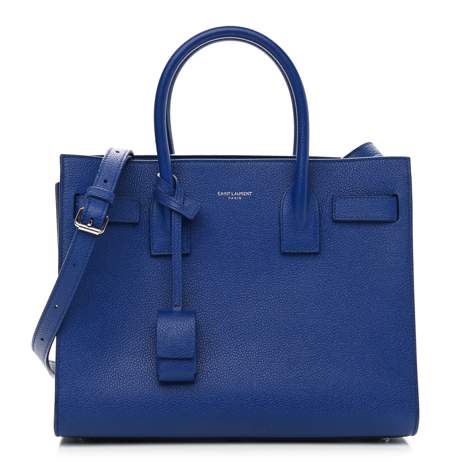 Saint Laurent Grained Calfskin Baby Sac De Jour Flash Blue 1 of 14