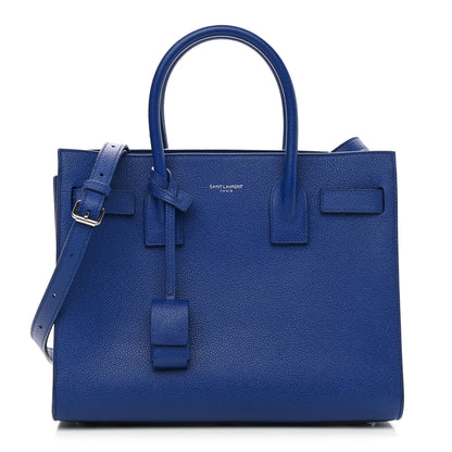 Saint Laurent Grained Calfskin Baby Sac De Jour Flash Blue 1 of 14