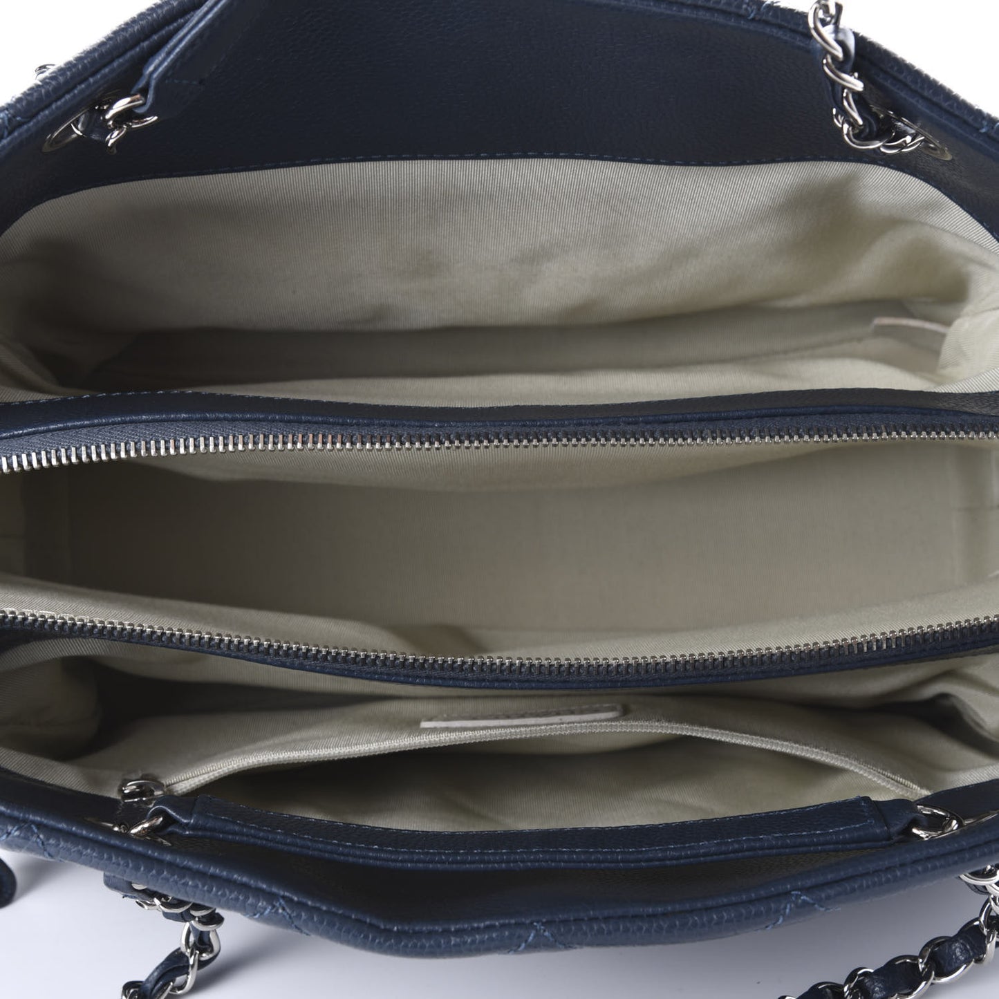 Caviar Quilted Timeless CC Tote Blue