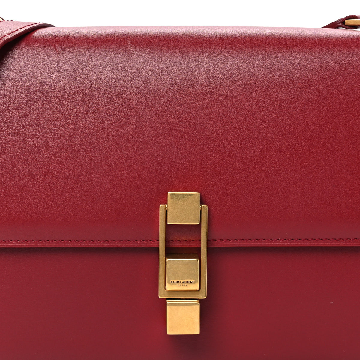 Box Calfskin Le Carre Satchel Opyum Red