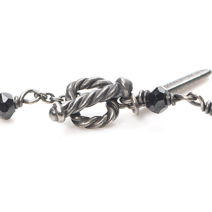 David Yurman Sterling Silver 18K Yellow Gold Hematine Black Onyx Rhodolite Garnet Bijoux Necklace 4 of 7