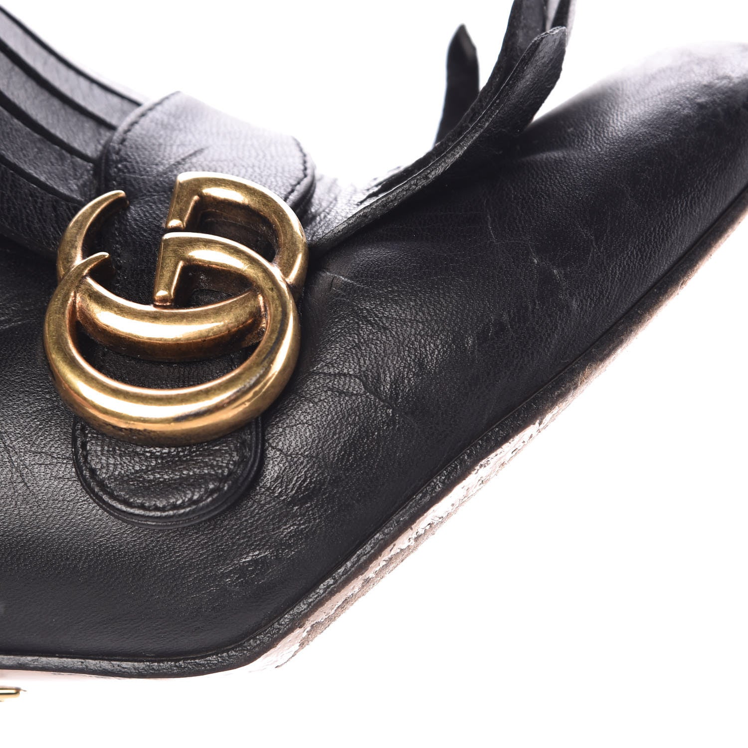 Gucci Malaga Kid GG Marmont Fringe 75mm Ankle Boots 35.5 Black 14 of 15