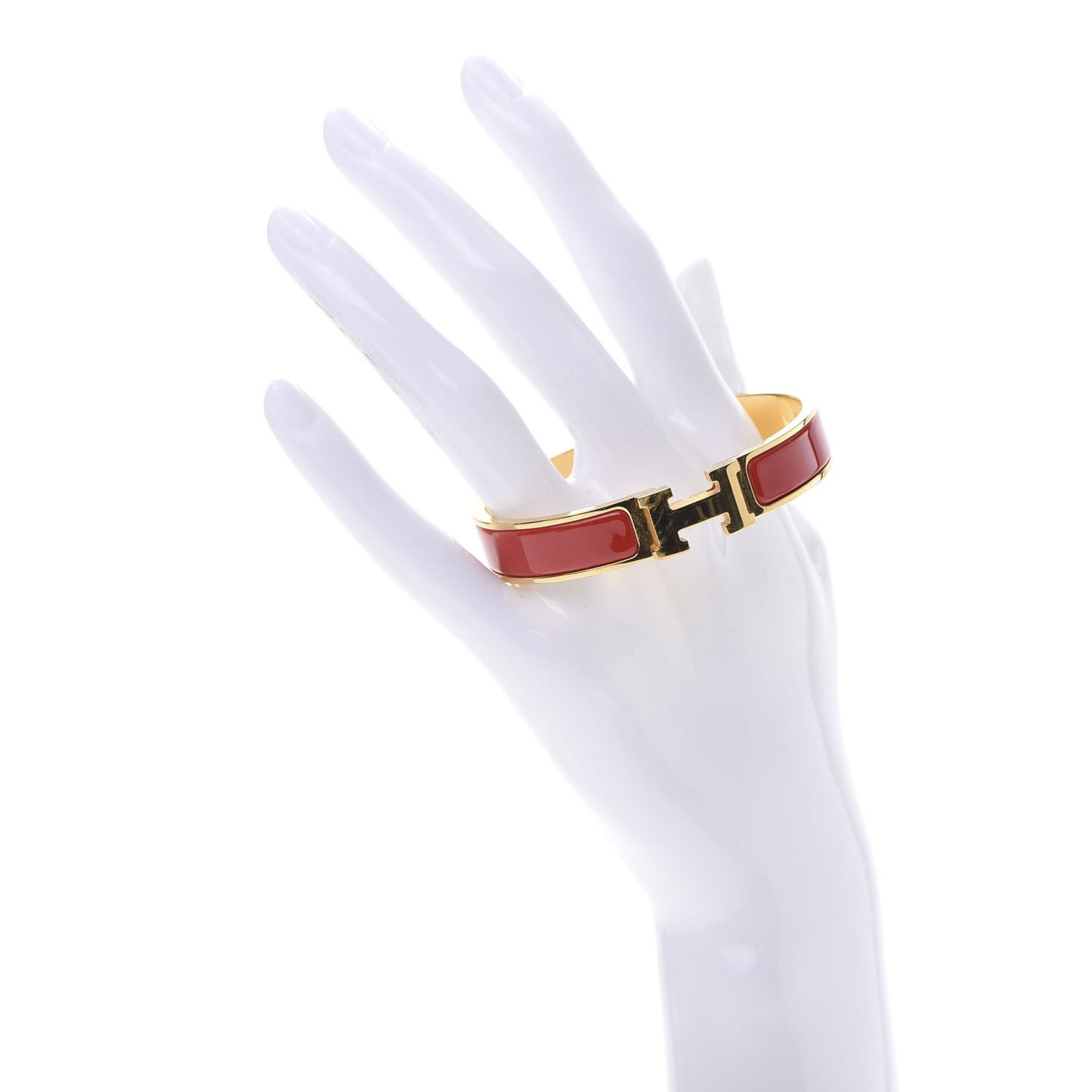 Enamel Narrow Clic Clac H Bracelet GM Red