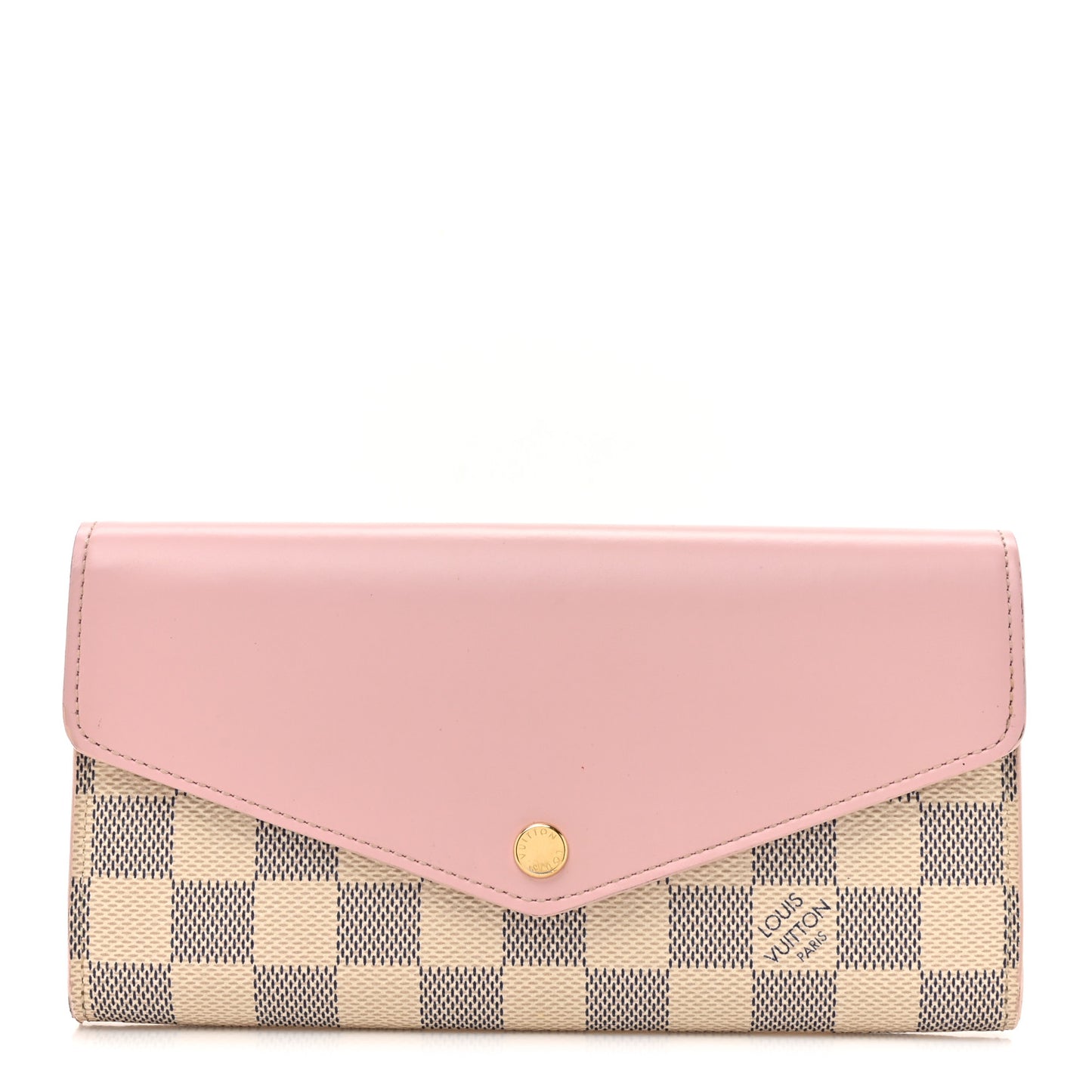 Damier Azur Sarah Wallet NM  Rose Ballerine