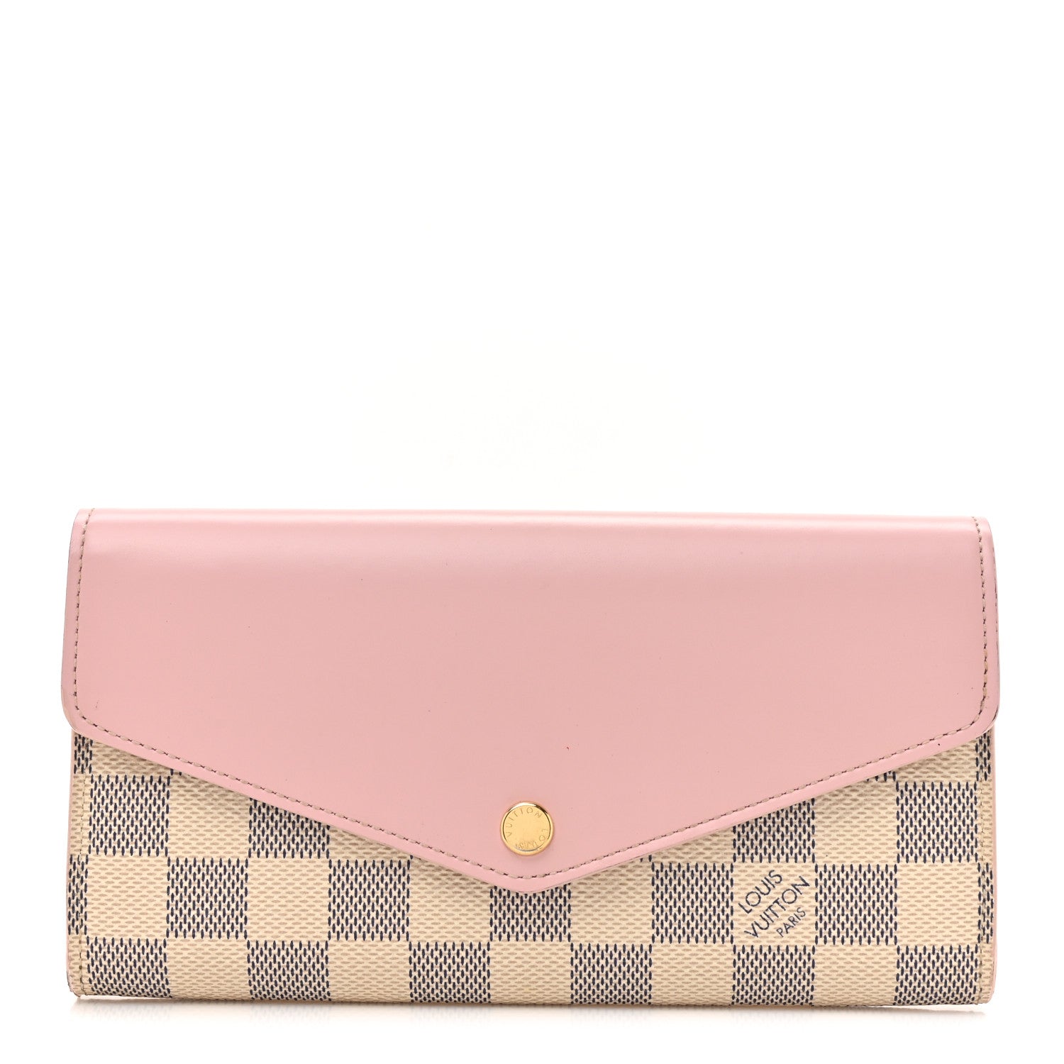 Louis Vuitton Damier Azur Sarah Wallet NM  Rose Ballerine 1 of 17