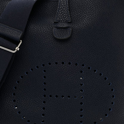 Hermes Taurillon Clemence Evelyne III PM Bleu Nuit 8 of 9