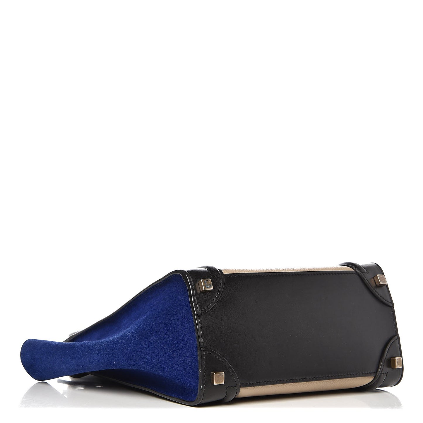 Elephant Calfskin Suede Micro Tri-Color Luggage Sand
