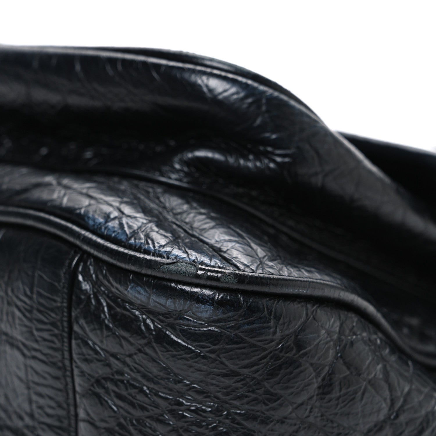 Saint Laurent Crocodile Embossed Lambskin Monogram Medium Niki Chain Satchel Black 11 of 11