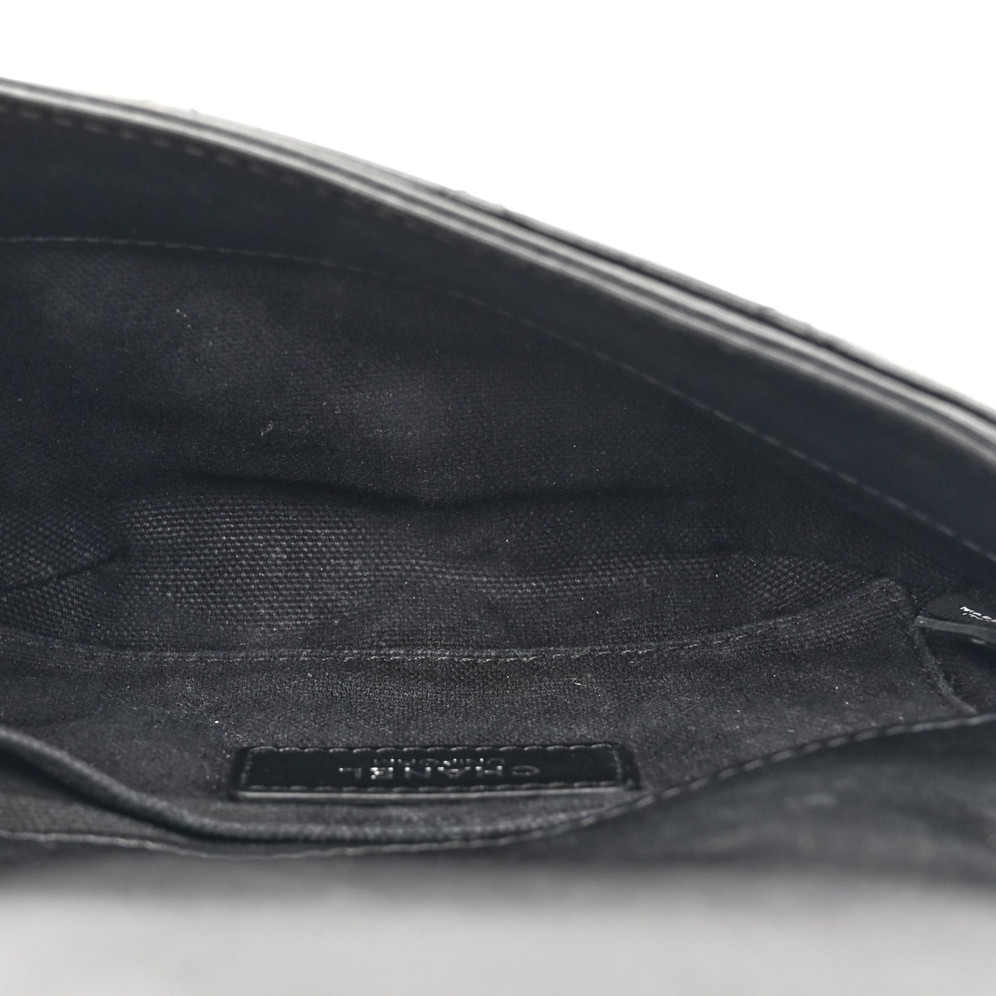 Calfskin Quilted CC Uniform Flap Belt Bag Black