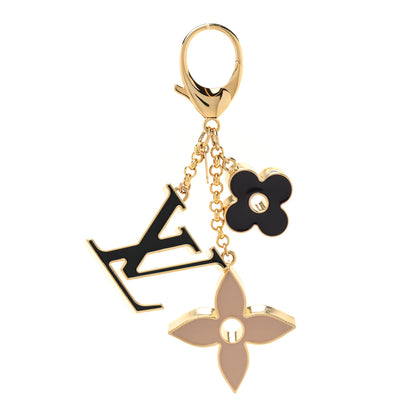 Louis Vuitton Metal Enamel Fleur De Monogram Bag Charm Dore 1 of 4