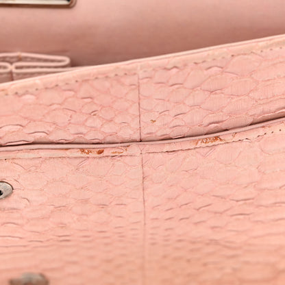 Chanel Snakeskin Maxi Double Flap Pink 13 of 18