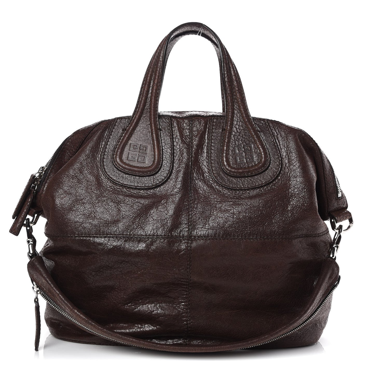 Crackled Calfskin Medium Nightingale Brown