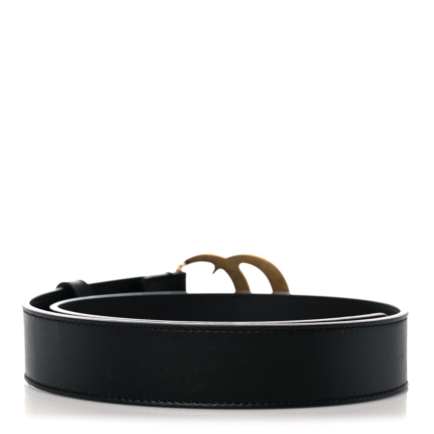 Moon Calfskin Double G 30mm Belt 65 26 Black