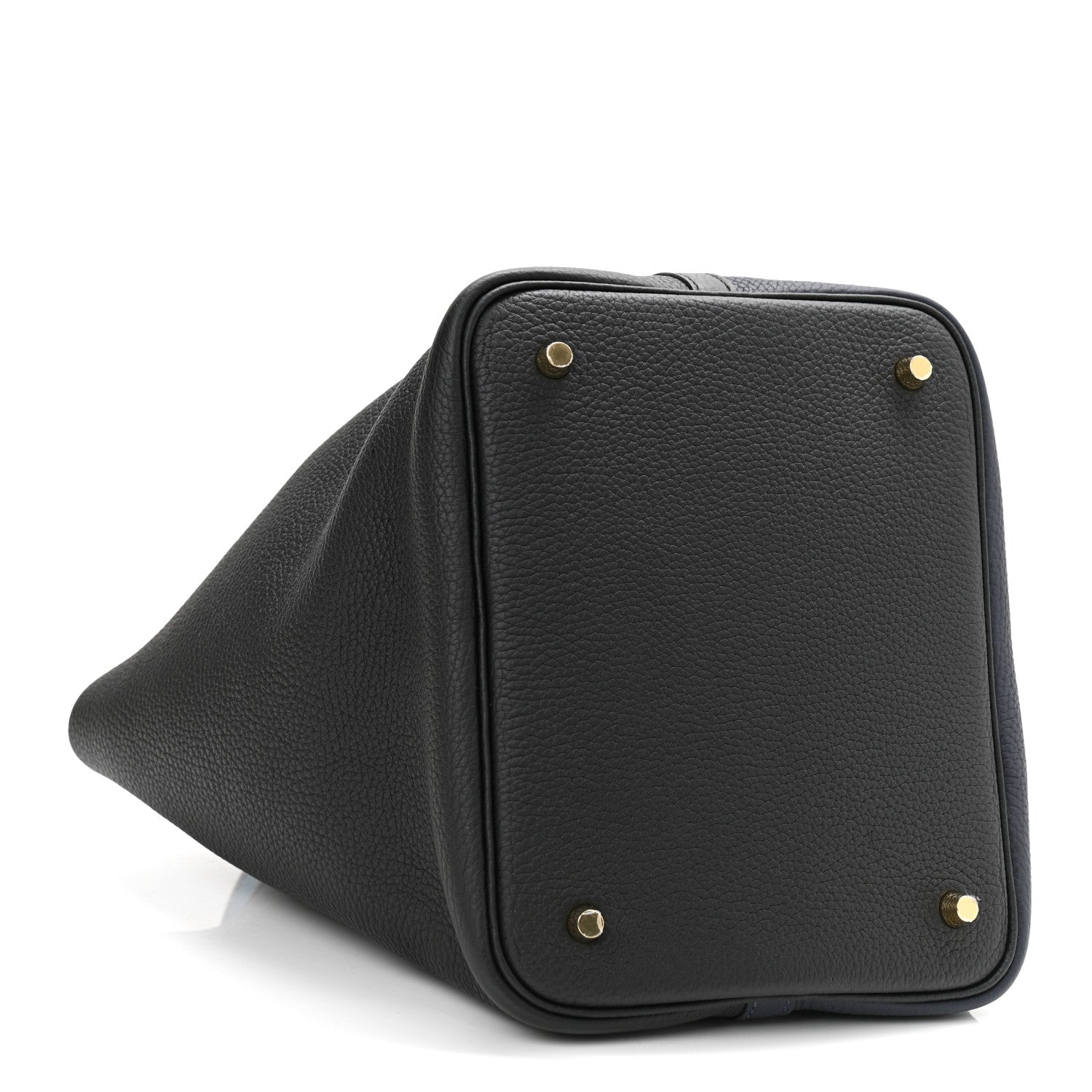Hermes Taurillon Clemence Casaque Picotin Lock 22 MM Bleu Nuit Black Blue Frida 4 of 9