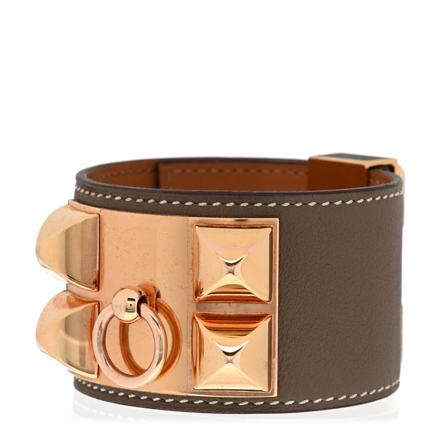 Hermes Swift Collier De Chien CDC Bracelet T3 Etoupe 1 of 8