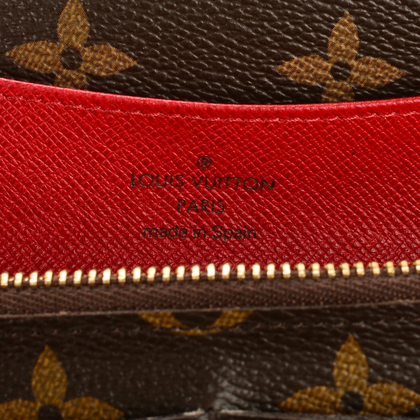 Monogram Emilie Wallet Red