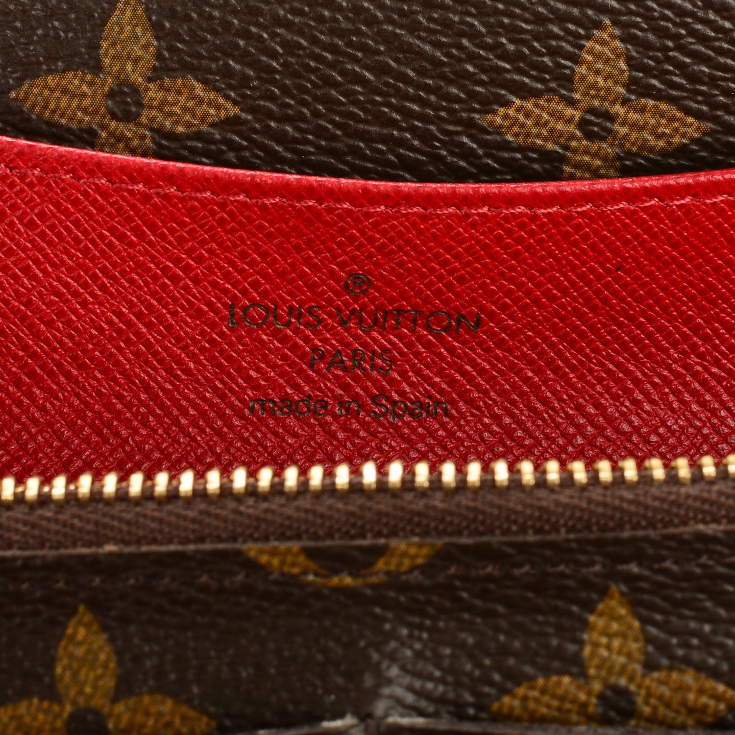 Louis Vuitton Monogram Emilie Wallet Red 6 of 7