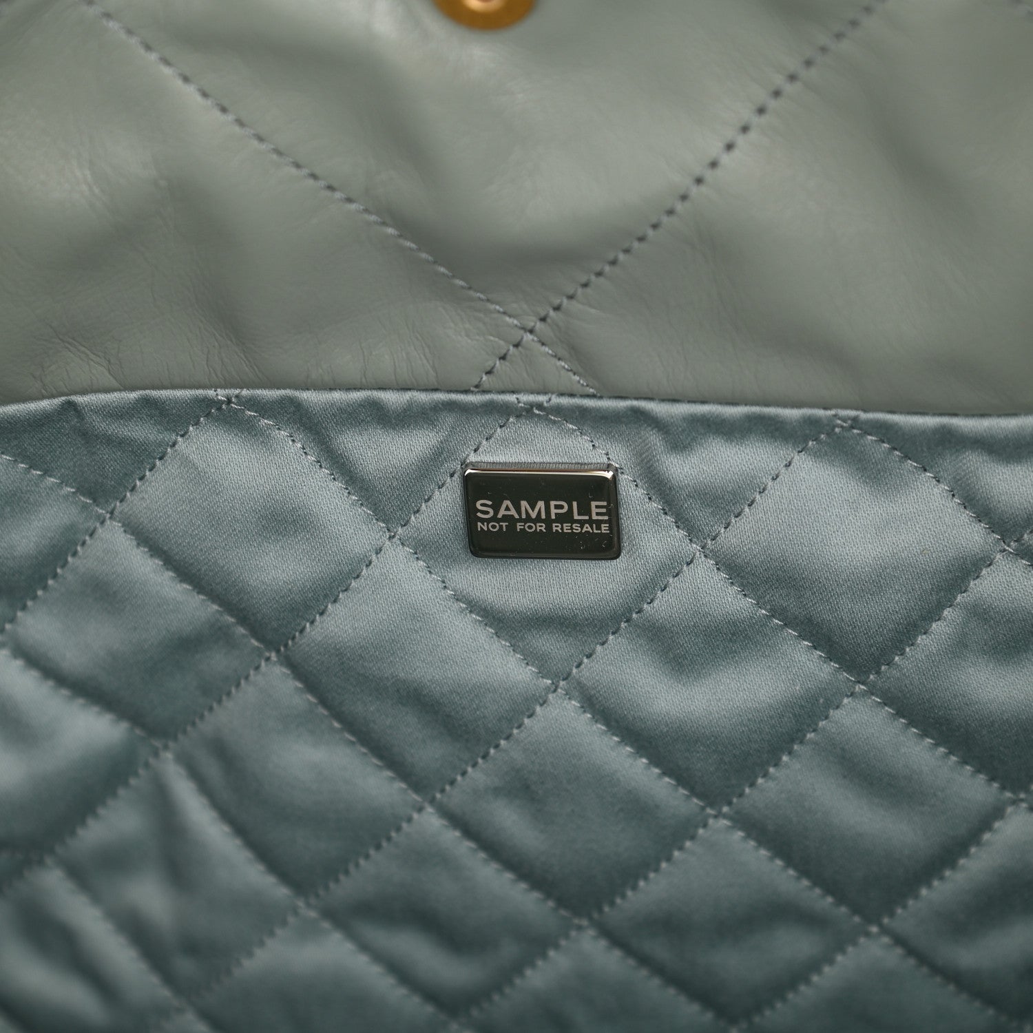 Chanel Shiny Calfskin Quilted Chanel 22 Light Blue 8 of 11