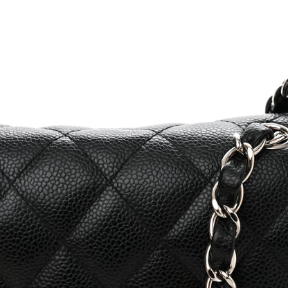 Chanel Caviar Quilted Jumbo Single Flap Black 12 of 19