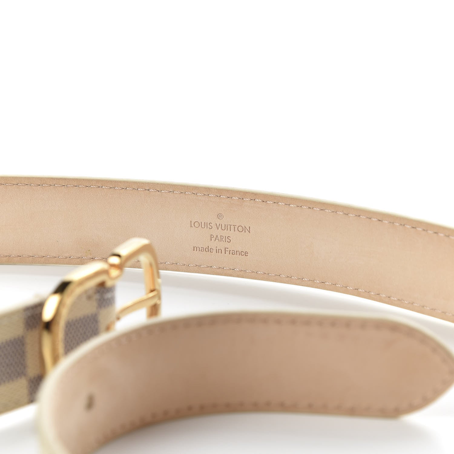 Louis Vuitton Damier Azur 25mm Mini Belt 85 34 5 of 7