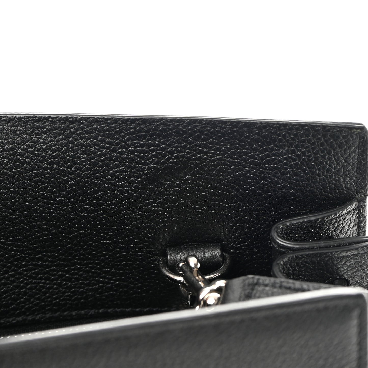 Grained Calfskin Small Sac De Jour Black