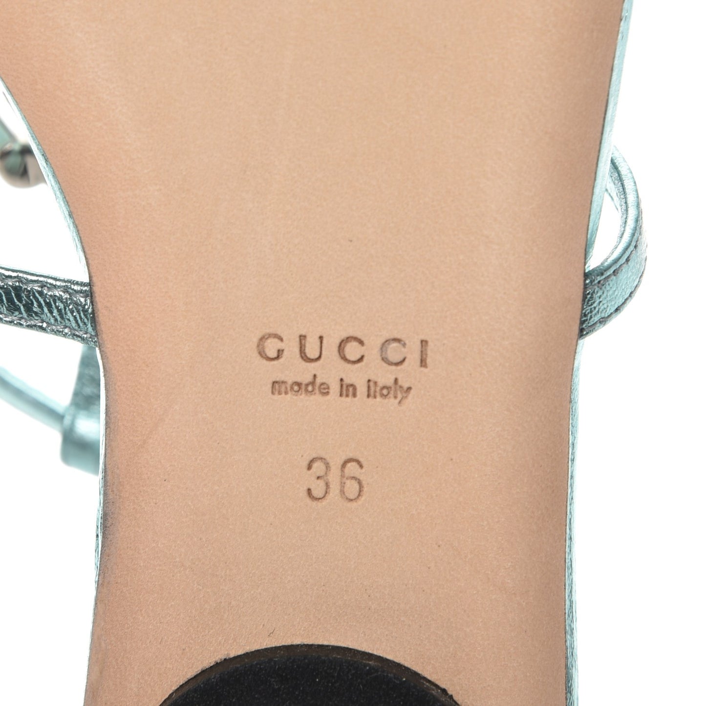 Nappa Crystal GG Thong Sandals 36 Lago