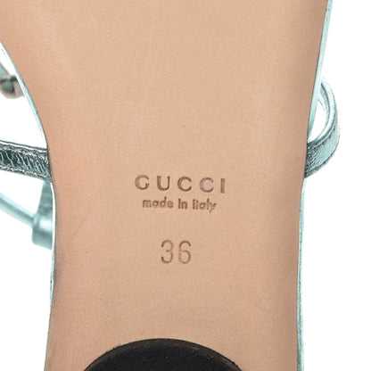 Gucci Nappa Crystal GG Thong Sandals 36 Lago 6 of 9