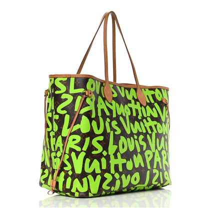 Louis Vuitton Monogram Graffiti Neverfull GM Green 2 of 7