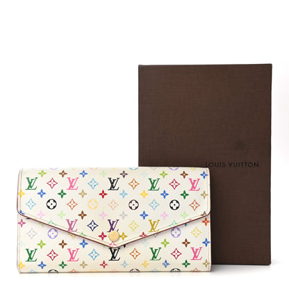 Louis Vuitton Monogram Multicolor Sarah Wallet NM White Litchi 9 of 9