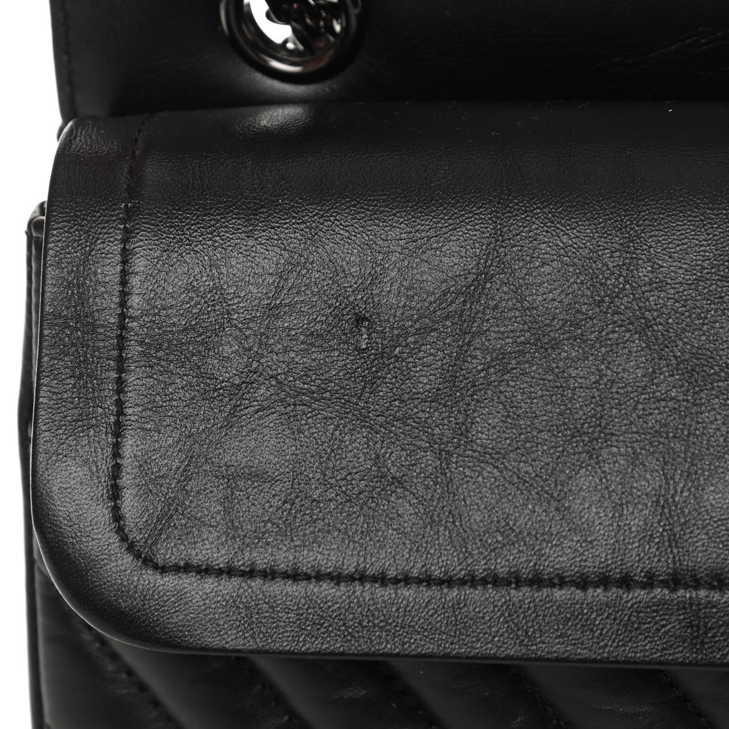 Chanel Aged Calfskin Chevron Quilted 2.55 Reissue 225 Flap So Black 12 of 14
