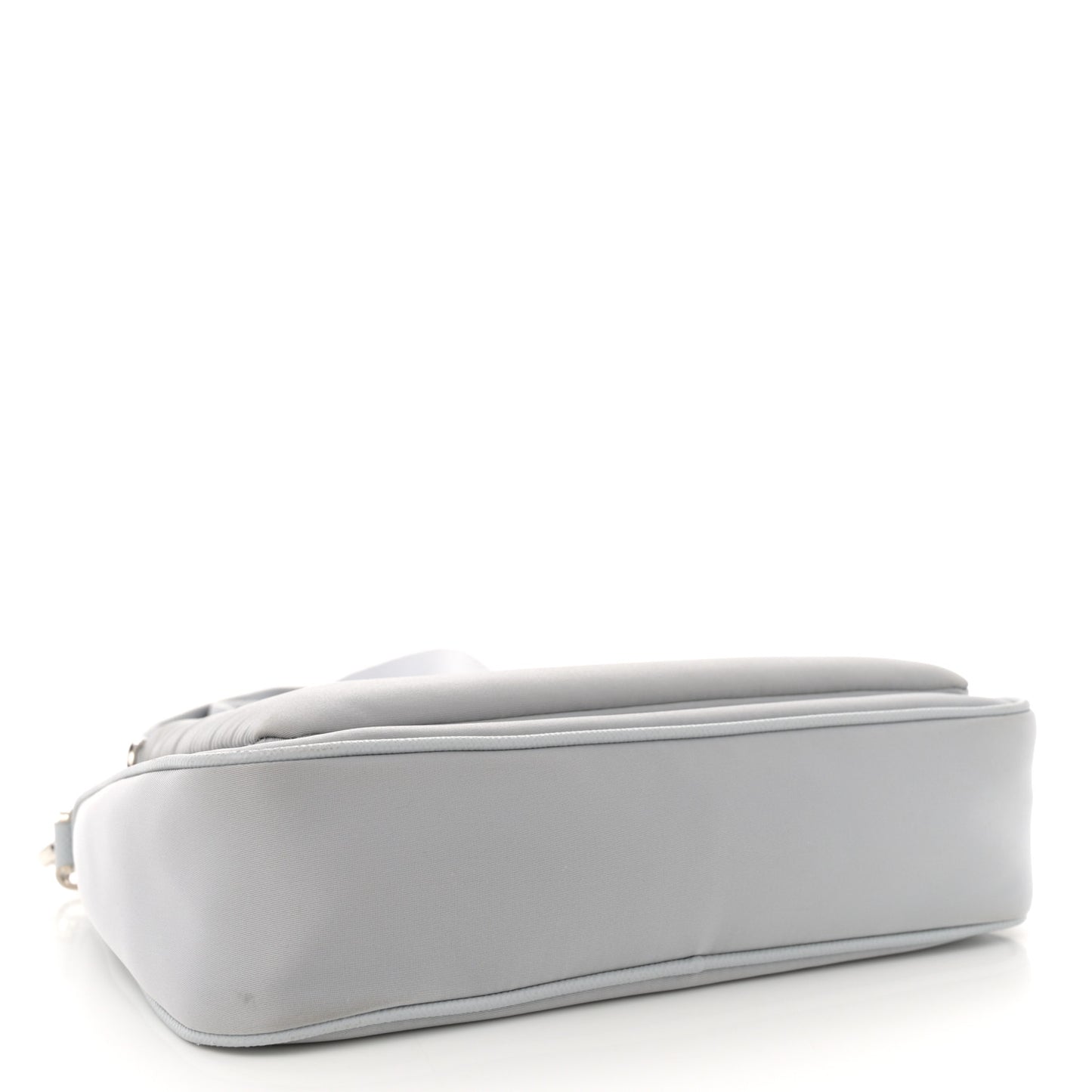 Re-Nylon Saffiano Double Pouch Shoulder Bag Fiordaliso