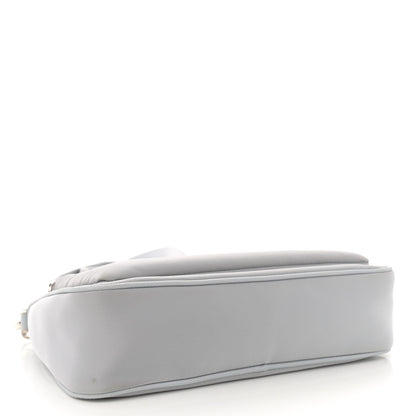 Prada Re-Nylon Saffiano Double Pouch Shoulder Bag Fiordaliso 4 of 13