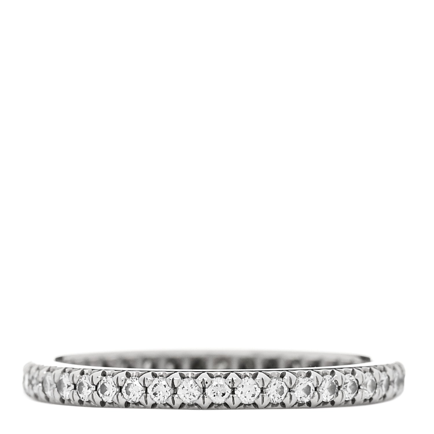 Tiffany Platinum Diamond .32ctw Soleste Eternity Band Ring 50 5.5 3 of 4