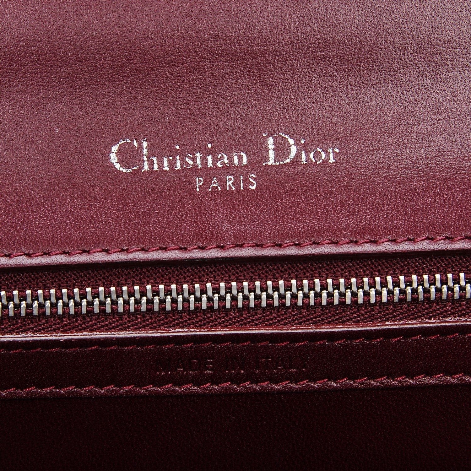 Christian Dior Lambskin Sequin Medium Diorama Flap Bag Plum 6 of 13