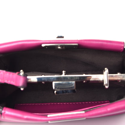 Fendi Nappa Micro Peekaboo Iconic Satchel Magenta 5 of 9
