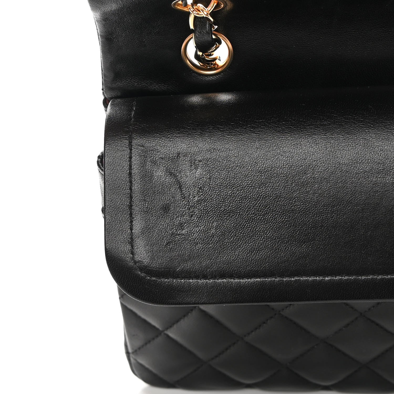 Chanel Lambskin Quilted Medium Double Flap Black 11 of 13