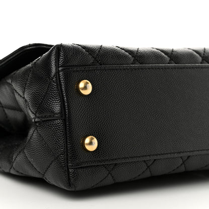 Chanel Caviar Quilted Mini Coco Chain Handle Flap Black 9 of 10