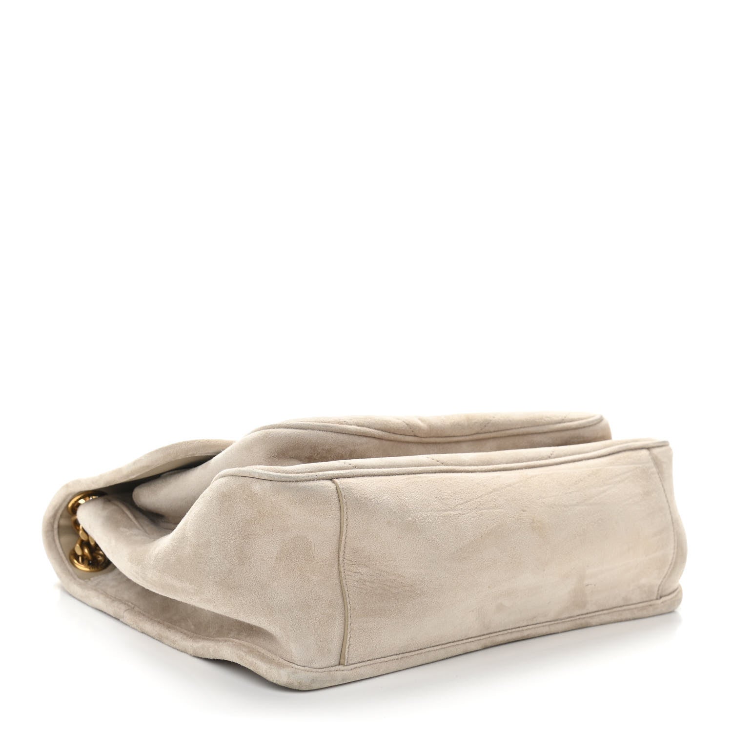 Saint Laurent Suede Monogram Medium Niki Chain Satchel Light Beige 4 of 9