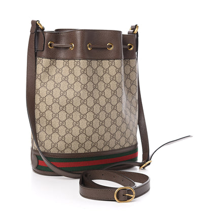 Gucci GG Supreme Monogram Web Ophidia Bucket Bag Brown 3 of 10