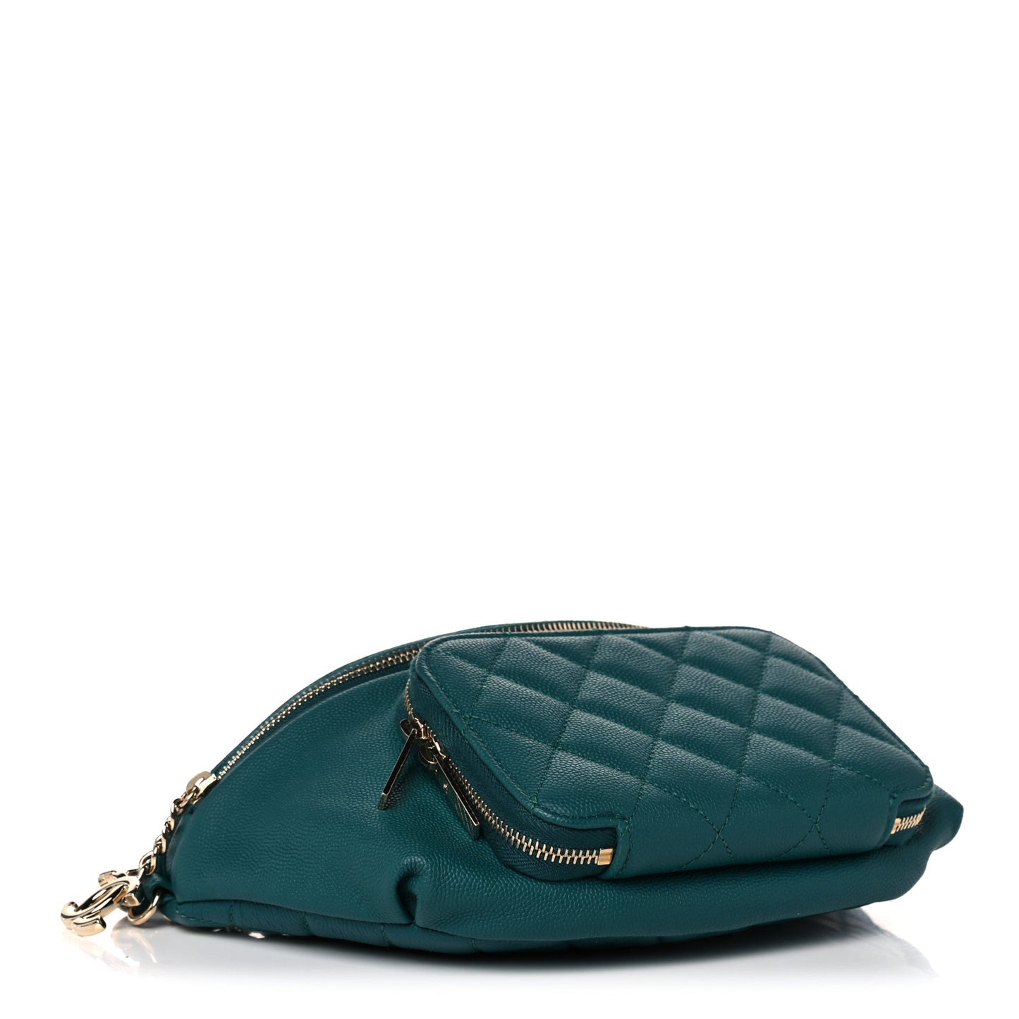 Caviar Quilted Business Affinity Waist Belt Bag Dark Turquoise