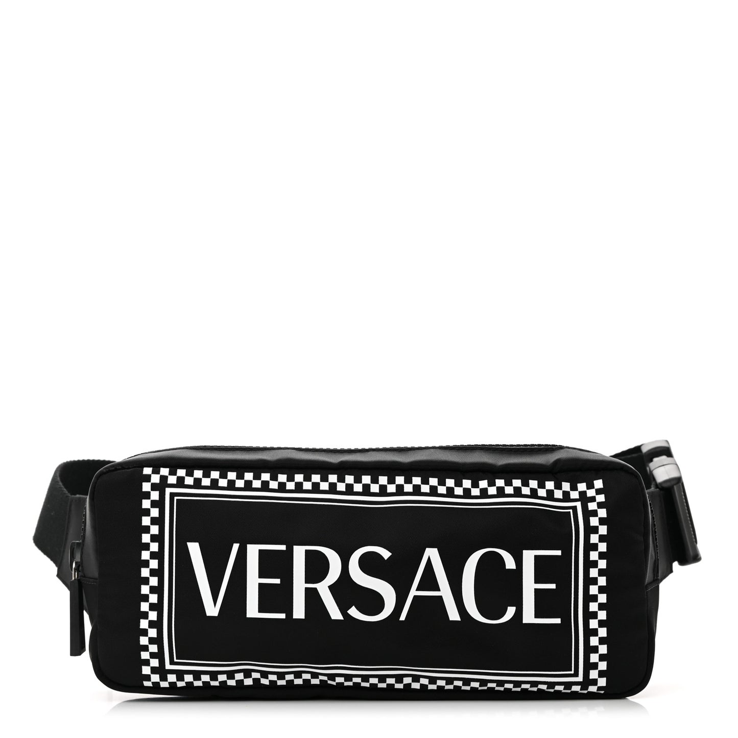 Nylon Logo Two Tone Belt Bag Black