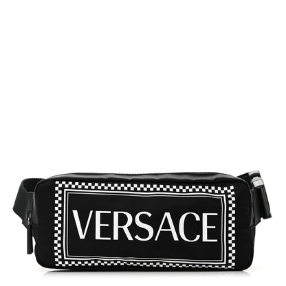 Versace Nylon Logo Two Tone Belt Bag Black 1 of 11
