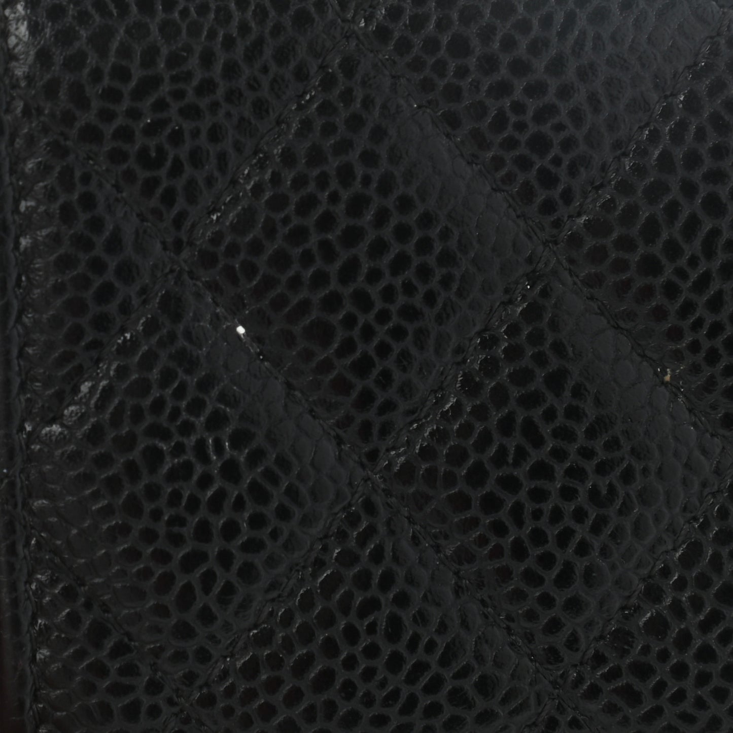 Caviar Quilted Flap Card Holder Black