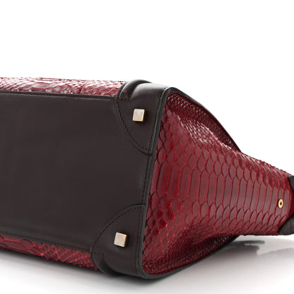 Celine Snakeskin Mini Luggage Red 10 of 10