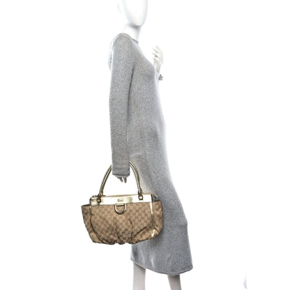 Gucci Monogram D Gold Tote Metallic Gold 2 of 11