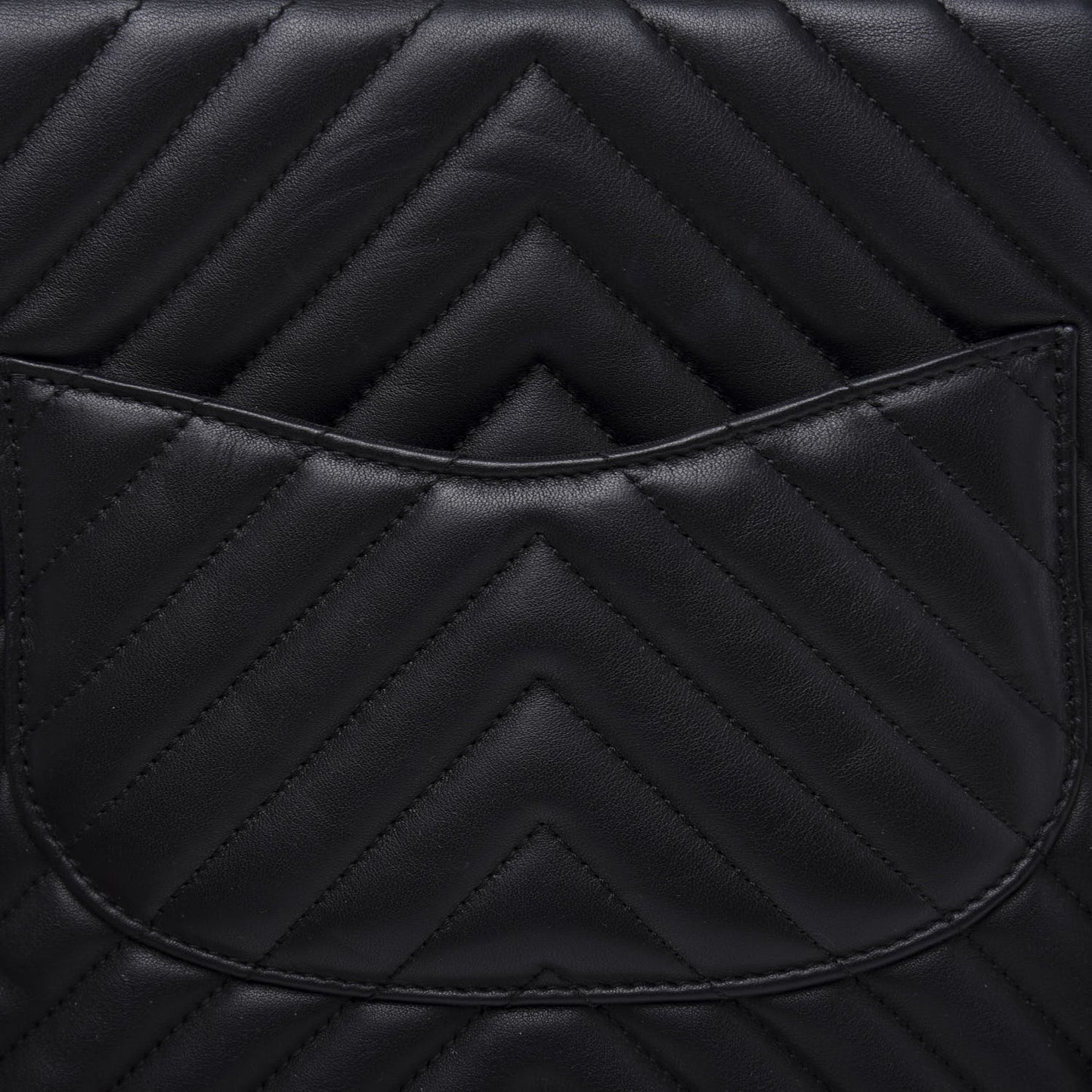 Calfskin Chevron Quilted Large Urban Spirit Backpack Black